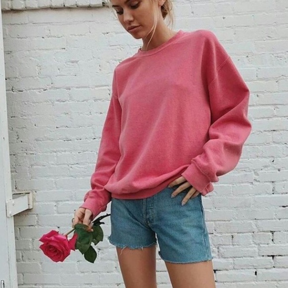 SOLD Brandy Melville pink crew neck